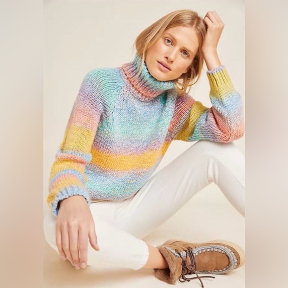 Anthropologie T.la Rainbow Sweater - Picture 2 of 8